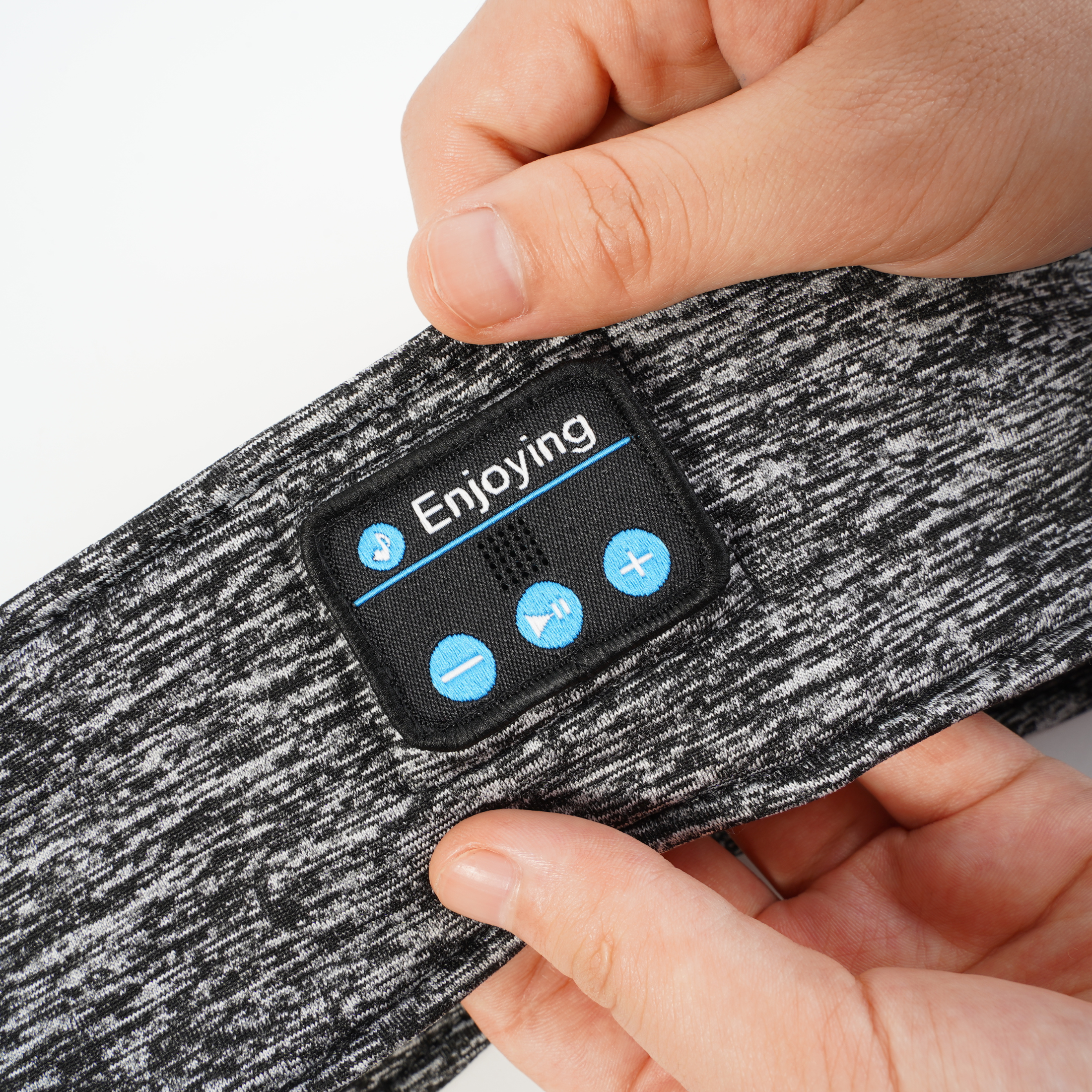Ljusro™ Sömn-Pannband med Bluetooth – Grå – bild 3