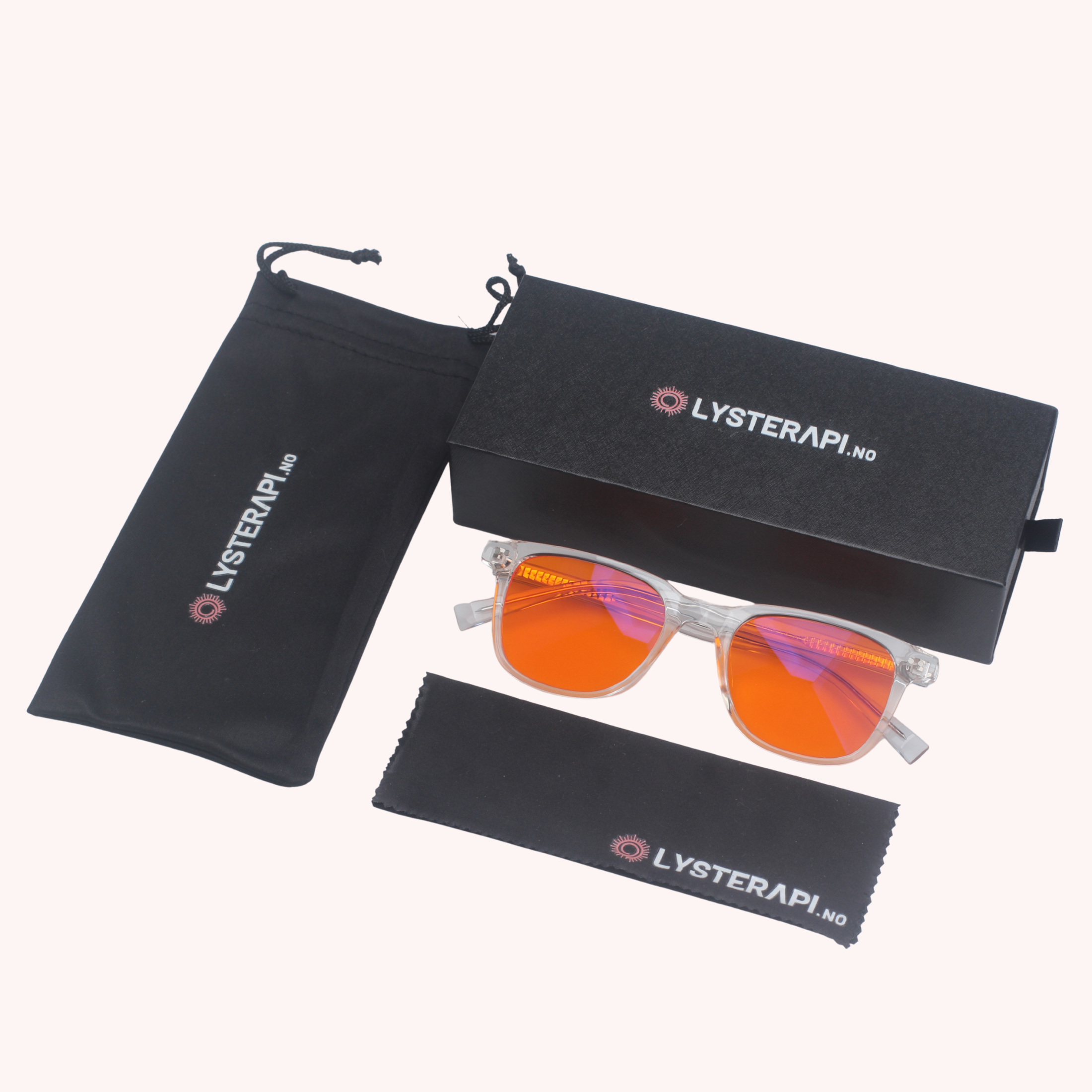 Ljusro™ Blåljusglasögon för bättre sömn – orange/kristall – bild 5