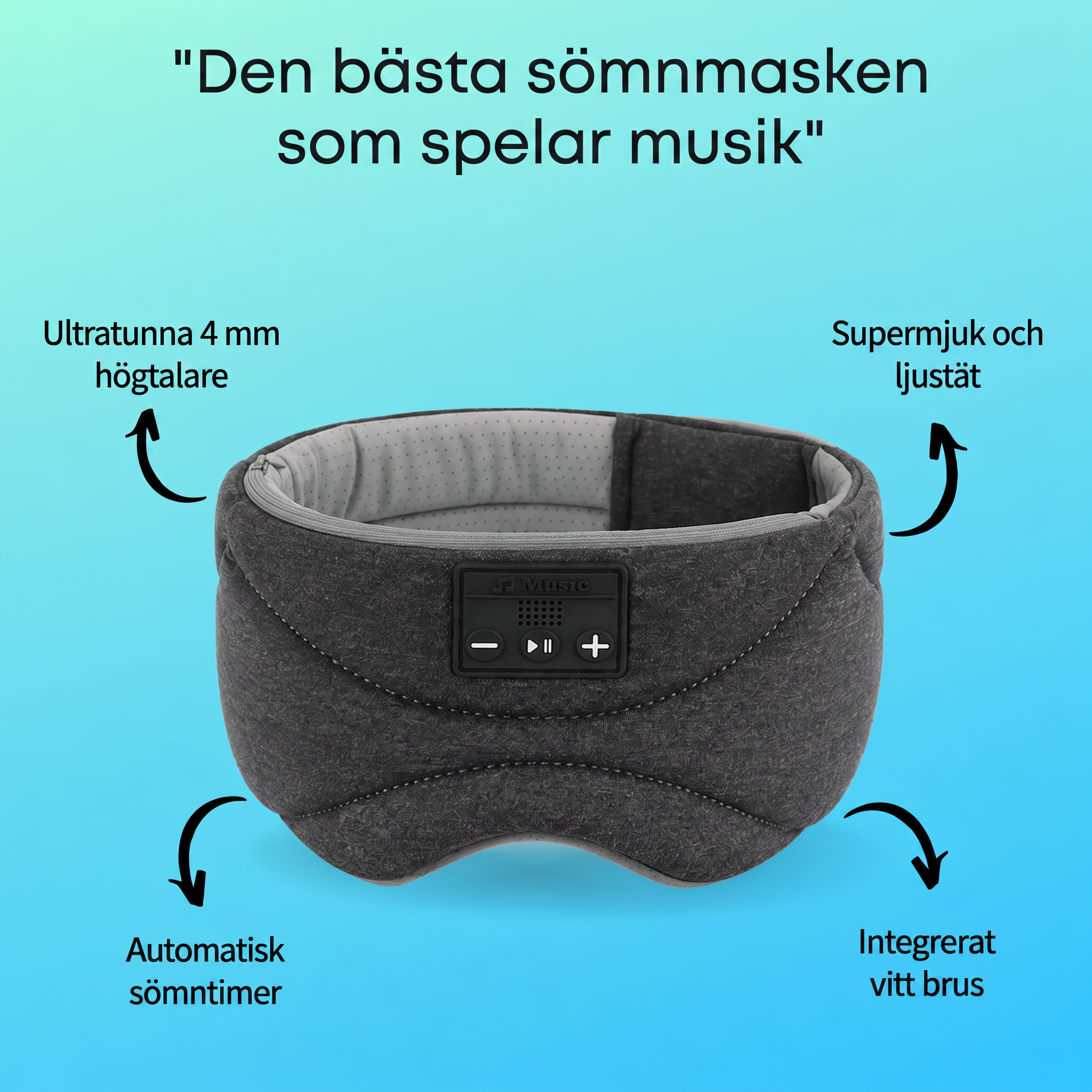 Ljusro™ Sömnmask med Bluetooth – bild 3