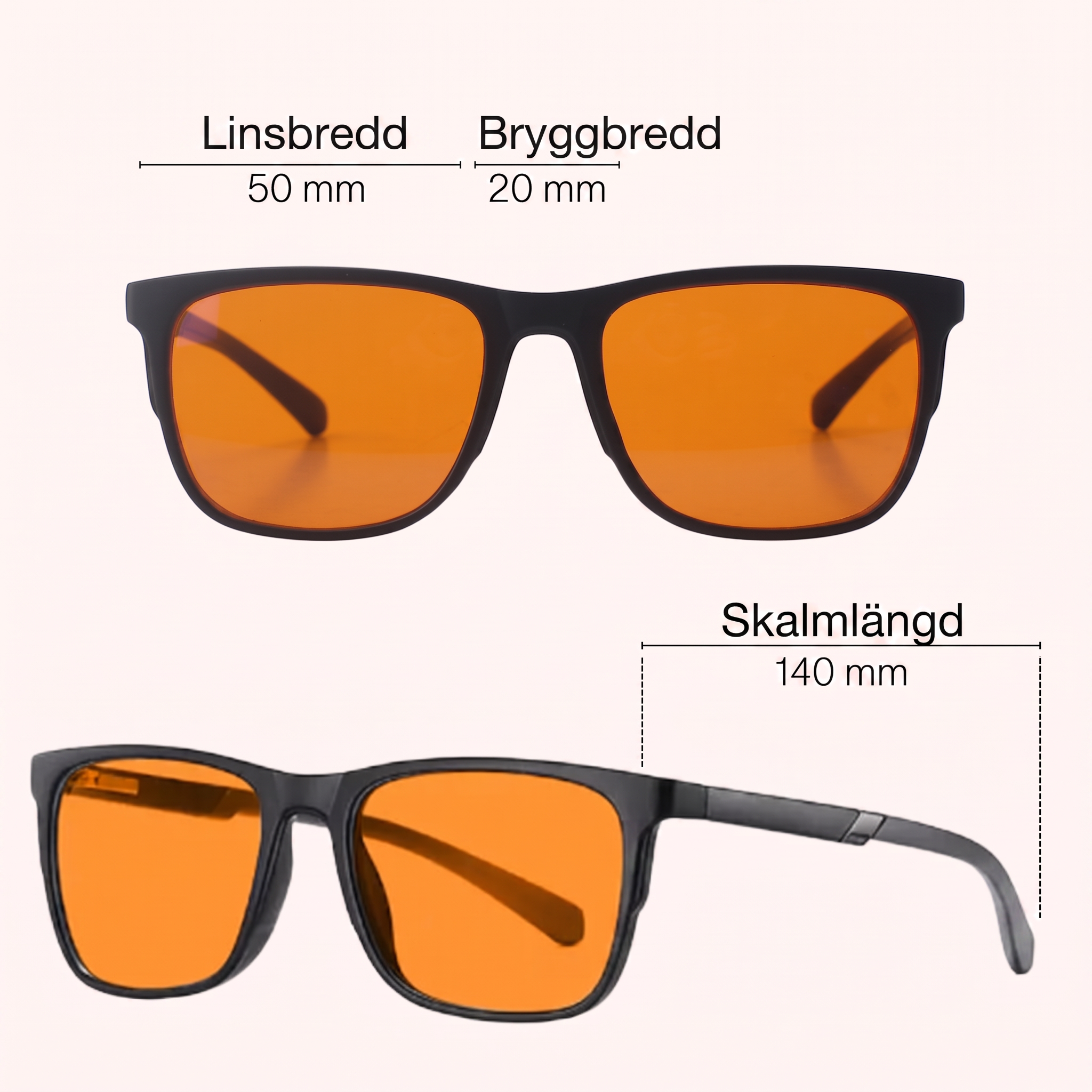 Ljusro™ Blåljusglasögon för bättre sömn – orange/svart – bild 6
